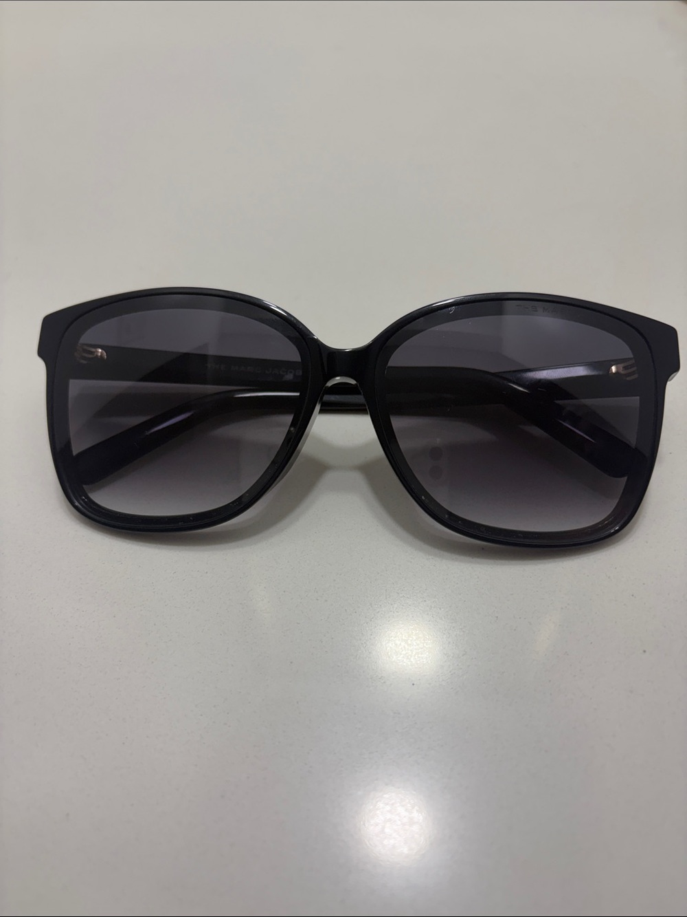 Marc Jacobs MARC Black & Gold Sunglasses with Dark Grey Gradient